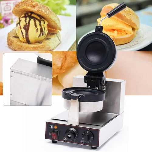 Miniatura 2 de Hamburguesa eléctrica de 1000 W, prensa de hamburguesas Panini, máquina de cocción de hamburguesas eléctricas antiadherentes, máquina de prensa