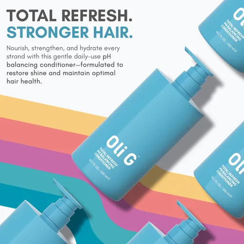 Miniatura 2 de Oli G Total Refresh - Acondicionador diario ligero para todo tipo de cabello, con aceite de marula, manteca de karité, proteínas botánicas