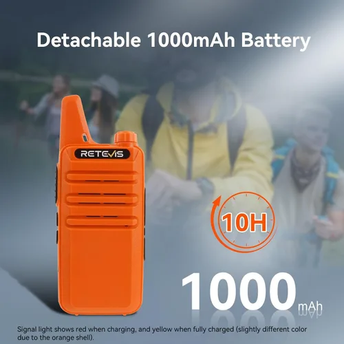 Miniatura 3 de Retevis Walkie Talkies recargables RT22, radio bidireccional de largo alcance para adultos, radio portátil de mano, activada por voz, alarma