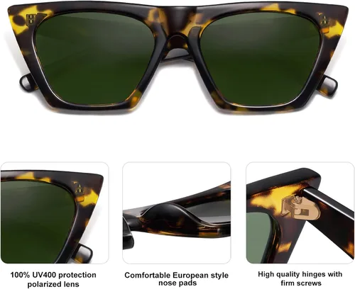 Miniatura 3 de SOJOS Trendy Oversized Square Cateye Polarized Sunglasses for Women and Men