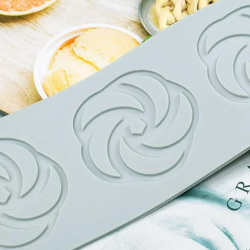 Miniatura 3 de Molde de patrón geométrico, molde en espiral hueco 3D de silicona para fondant para decoración de pasteles, cupcakes, alimentos