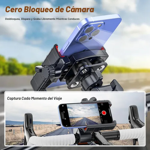 Miniatura 3 de Soporte para Teléfono de Motocicleta Anti Vibración de 3ª Generación, Soporte para Teléfono de Bicicleta, Soporte para Teléfono Celular de Manillar