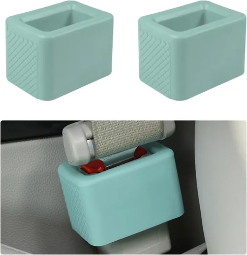 Miniatura 12 de Augeny 2 unidades de soporte para hebilla de cinturón de seguridad, refuerzo de hebilla de cinturón de seguridad trasera de silicona para automóvil