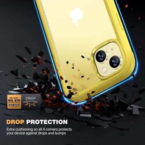Miniatura 258 de Diaclara Funda diseñada para iPhone 16, mejorada [protección completa de la cámara], carcasa resistente de cuerpo completo con protector de pantalla