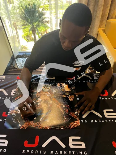 Miniatura 2 de Israel Adesanya autografiado foto firmada 16x20 UFC Alex Pereira JSA Style Bender