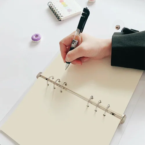 Miniatura 8 de A6 - 80 hojas/160 páginas forradas de papel perforado de hojas sueltas para carpeta de 6 agujeros, organizador personal, diario, planificador
