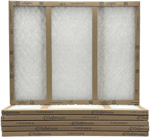 Filtro de aire de fibra de vidrio Glasfloss de 20 x 22 1/4 x 1, doble puntal, serie GDS, fabricado en EE. UU., tamaño real: 19 5/8 x 21 7/8 x 3/4