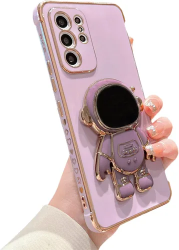Miniatura 17 de phylla Funda de teléfono para Samsung Galaxy S22 Ultra de 6.8 pulgadas, funda de teléfono con soporte de astronauta chapado de lujo con bonito