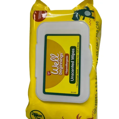 Miniatura 3 de Paquete de 5 toallitas hipoalergénicas sin perfume probadas por dermatólogos, sin fragancia, suaves y fuertes, 120 toallitas