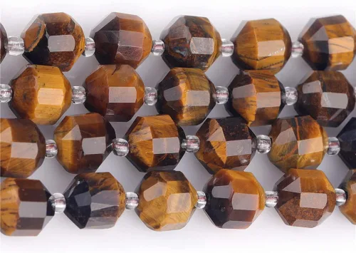 Miniatura 2 de JOE FOREMAN Cuentas de cristal facetadas a mano de ágata negra natural de 0.315 pulgadas (0.315 in), piedra de energía curativa para hacer joyas