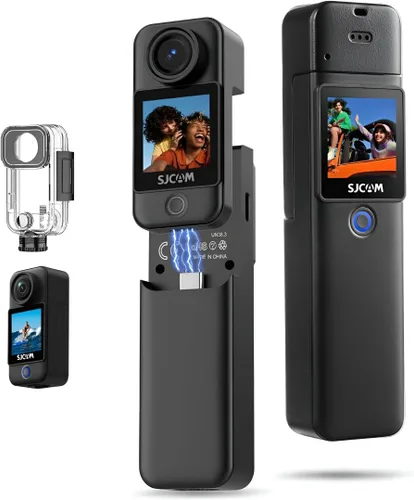 SJCAM Cámara de acción C300 4K 30FPS Estabilización de giroscopio de 6 ejes 30M Impermeable 1.3 ″ Pantalla táctil 154° Gran angular 8X Zoom digital