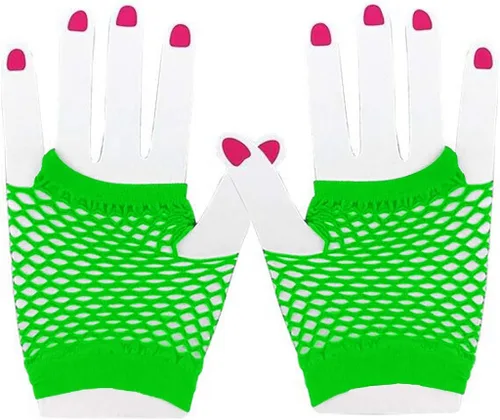 Miniatura 2 de EvangeliaYM - Guantes cortos de malla elástica para mujer