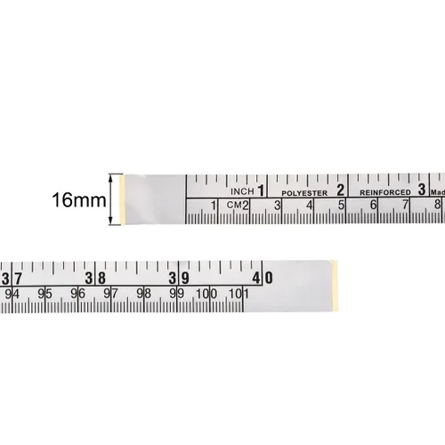 Miniatura 3 de uxcell Cinta métrica autoadhesiva con fracciones de 40 pulgadas, regla de banco de trabajo de 39.4 in, cinta métrica para carpintería, sierra, mesa