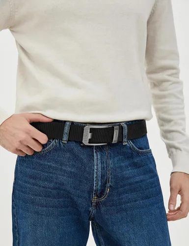 Miniatura 6 de JUKMO Cinturón de trinquete para hombre, cinturón táctico de nailon con hebilla deslizante automática, ribete ajustable para adaptarse