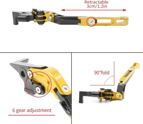 Miniatura 4 de Brake Lever for FZ8 FZ-8 2011 2012 2013 2014 2015 2016-2020 Motorcycle Adjustable Folding Extendable Brake Clutch Levers Handle