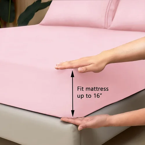 Miniatura 2 de Mejoroom Juego de sábanas tamaño individual – Sábanas individuales de Hotel Collection – Sábanas y fundas de almohada con sábana bajera de bolsillo