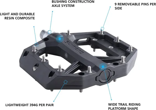 Miniatura 3 de SHIMANO PD-GR400 Pedal plano, negro