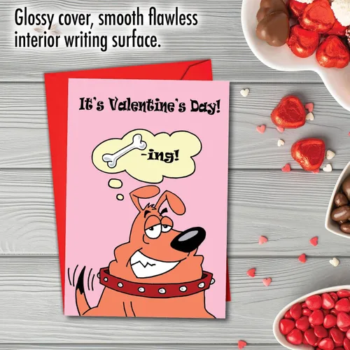Miniatura 3 de NobleWorks - Tarjeta de felicitación de amor para el día de San Valentín con sobre de 5 x 7 pulgadas (1 tarjeta) día festivo, Boning 2164