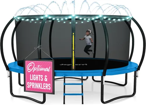 Miniatura 16 de JoyBerri Trampoline Outdoor - Upsurge ASTM Certified Safe 8Ft 10Ft 12Ft 14Ft 15Ft 16Ft Recreational Trampoline for Kids and Adults. Anti-Rust Negro