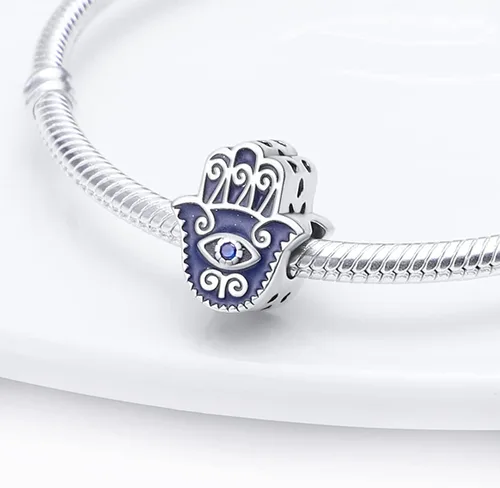 Miniatura 6 de Parmuz 925 Sterling Silver Charm for Bracelets Dog Evil Eye Travel Love Mom Dangle Charms for European Bracelets Necklace Pendant Beads Jewelry Gift