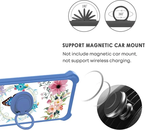 Miniatura 4 de Case Compatible for Huawei P30 lite New Edition Phone Case Cover [with 1* Tempered Glass Screen Protector][Hard PC + Soft Silicone][Ring Support]