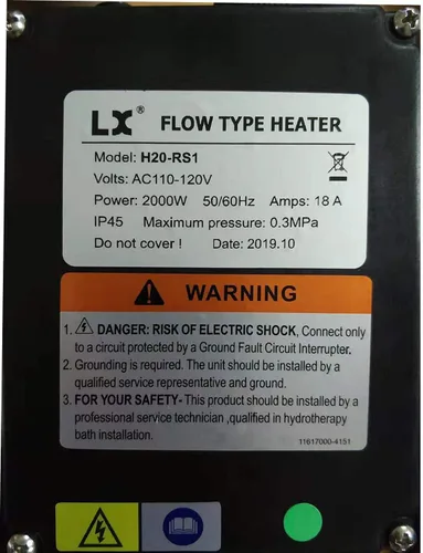 Miniatura 6 de Tina de Hidromasaje LX H20-Rs1 Termostato 110V 2kW con Termostato de Temperatura Ajustable para Algunas Tinas de Hidromasaje, Piscina Pequeña