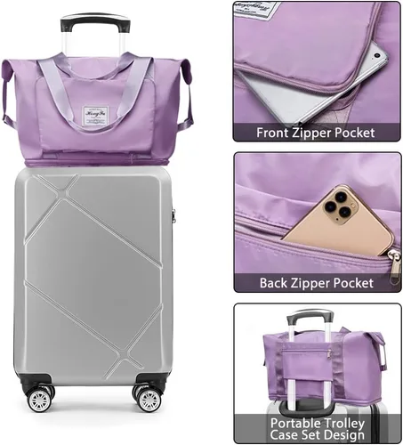 Miniatura 3 de Bolsa de viaje plegable de gran capacidad, bolsas de mano ligeras e impermeables, adecuadas para pasar la noche