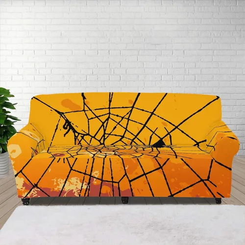 Miniatura 11 de Boatee Funda elástica para sofá con diseño de murciélago y luna de Halloween, funda de sofá suave, lavable, protector de muebles con parte inferior
