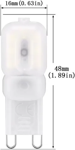 Miniatura 3 de Bombillas LED G9 6000K luz diurna blanca 3 W regulables lámparas de luz esmerilada 30 W equivalente a halógenos 450 lúmenes CRI >90Ra T4 G9 base