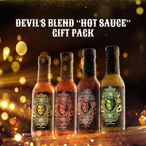 Miniatura 9 de Hellfire Hot Sauce Devil's Blend - Salsa Verde Gourmet picante picante de Carolina Reaper asada al fuego, presentada en el programa de televisión