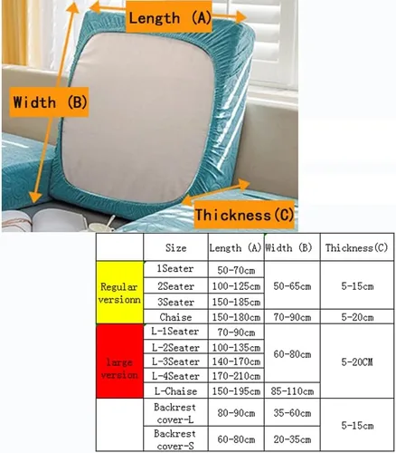 Miniatura 2 de Funda elástica para cojín de asiento de sofá, protector de muebles, funda de repuesto para cojín individual con bandas elásticas, protector