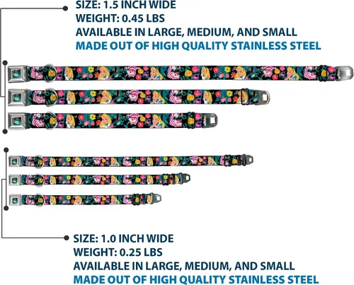 Miniatura 3 de buckle-down dc-wdy279-l dyhu Alicia en el País de las maravillas Drink Me botella Full Color perro collar, Large/15 – 26", Multicolor