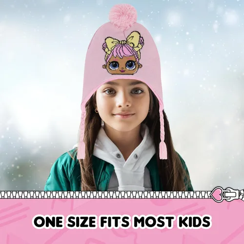 Miniatura 5 de L.O.L. Surprise - Conjunto de gorro y guantes, gorro de invierno de punto para niños