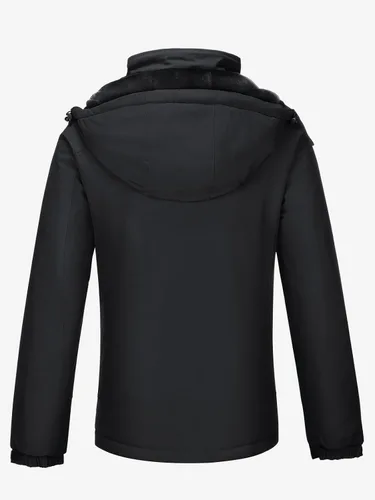 Miniatura 2 de CAMEL CROWN Chaquetas de esquí de invierno cálidas para mujer, abrigo de nieve impermeable con capucha, chaqueta de lluvia resistente al viento