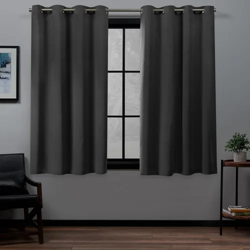 Miniatura 14 de Exclusive Home Curtains - Par de paneles de cortinas, modelo Academy, con ojales para bloqueo total de luz Blanco