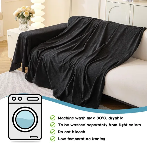 Miniatura 7 de MYSKY HOME Funda de Sofá Seccional para Perros, 2 Piezas Fundas de Sofá para Sofá en Forma de L, Funda de Sofá Lavable, Protector de Muebles Funda