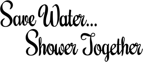 Miniatura 4 de Calcomanía de vinilo para pared, ahorra ducha de agua juntos, 11 x 25 pulgadas, moderna, elegante, ingeniosa, humor para adultos, decoración