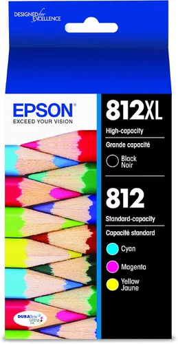 Miniatura 5 de Epson T812 DURABrite Ultra - Tinta de capacidad estándar negro y color - Paquete combinado de cartuchos (T812120-BCS) y T812 DURABrite Ultra Tinta