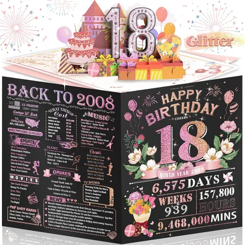 Miniatura 34 de Tarjeta de cumpleaños número 10 para niña, niño, nieto, nieta, hijo, hija, gigante, desplegable, “Happy 10th Year Old”, decoración, regalo de Negro