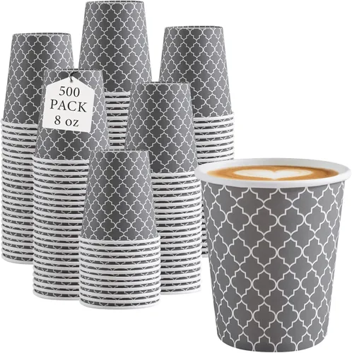 Miniatura 11 de Lamosi Tazas de Café de 10 oz Paquete de 200, Tazas de Café de Papel Desechables, Tazas Desechables, Taza de 10 oz para Bebidas Calientes, Taza