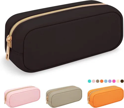 Miniatura 34 de Iqimott Bolsa Grande de Maquillaje de Nylon para Viaje, Bolsa de Cosméticos Preppy Grande Organizadora de Maquillaje de Nylon Bolsa de Artículos