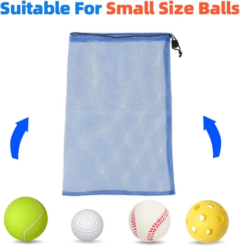 Miniatura 31 de GSE Games & Sports Expert Bolsa de malla con cordón para béisbol, pelotas de pickleball, pelotas de golf, gimnasio, equipo de natación, lavandería
