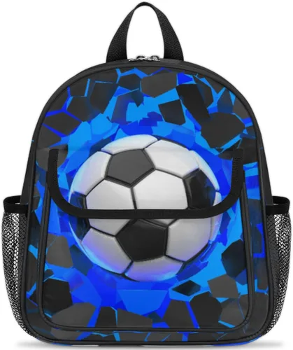 Mochila para niños y niñas, mochila para jardín de infantes, guardería, preescolar, mochila escolar con correa para el pecho, Soccer, Classic