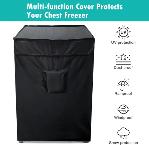 Miniatura 4 de Funda Negra para Congelador de Pecho, Fundas Impermeables para Congelador Luxiv Compactas para Congelador de Pecho de 3.5 Pies Cúbicos con Abertura
