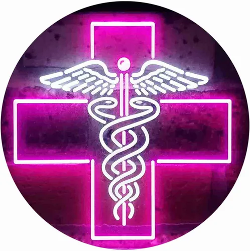 Miniatura 9 de ADVPRO Medical Cross Dispensary Snake Dual Color LED Neon Sign Azul y Rojo 12 x 8 pulgadas st6s32-i3901-br