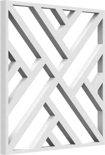 Miniatura 7 de Ekena Millwork Paneles de pared decorativos Killeen extra pequeños de 7 3/8 pulgadas de ancho x 7 3/8 pulgadas de alto x 3/8 pulgadas de alto, PVC