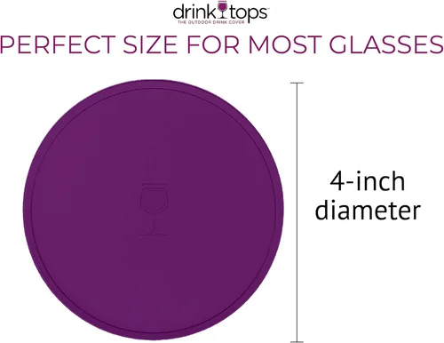 Miniatura 6 de Drink Tops Tap and Seal - Cubierta para vaso de bebida al aire libre, succiona suavemente a los vasos para mantener las partículas fuera y reducir