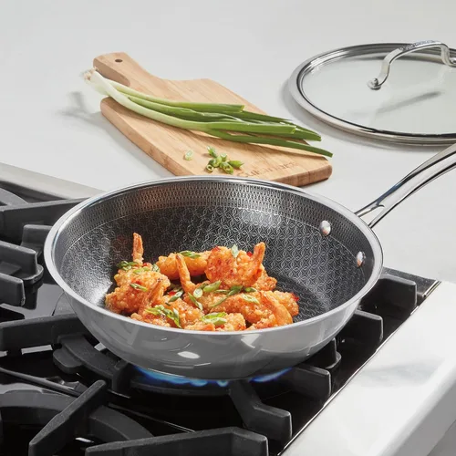 Miniatura 2 de Cuisinart FusionPlus - Utensilios de cocina antiadherentes de acero inoxidable, sartén profunda de 10.25 pulgadas con tapa, tecnología de cerámica