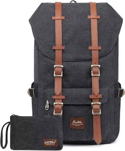 Miniatura 9 de Mochila para laptop Kaukko, senderismo y campamentos, mochila universitaria grande casual, mochila de hombro con capacidad para una laptop y Nailon
