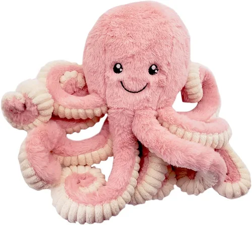 Miniatura 10 de My Super Star Animales de peluche de pulpo, juguetes de pulpo de peluche para niños, niñas, amigos, familia, regalo de cumpleaños y Navidad, Azul